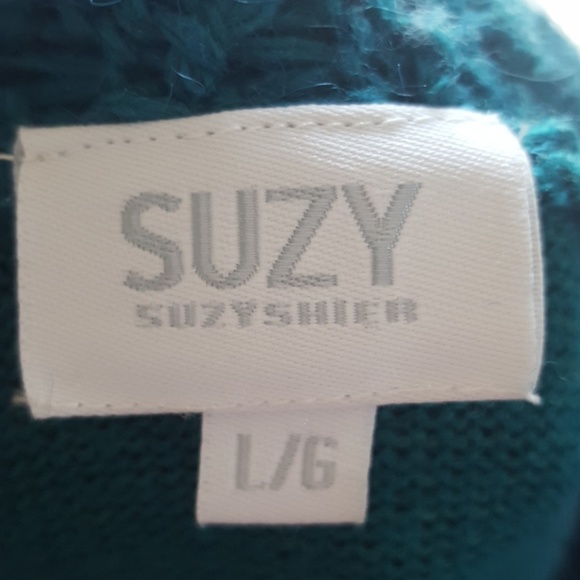 Suzy Shier Turquoise Sweater - L - Picture 3 of 5